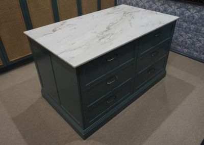 dark ash with marble top kitchen top